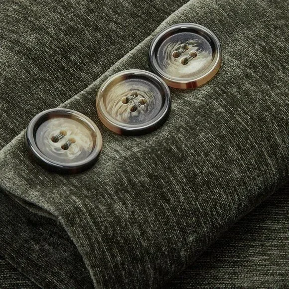 Commnse Retro Velvet Blazer Sz L - Picture 7 of 8